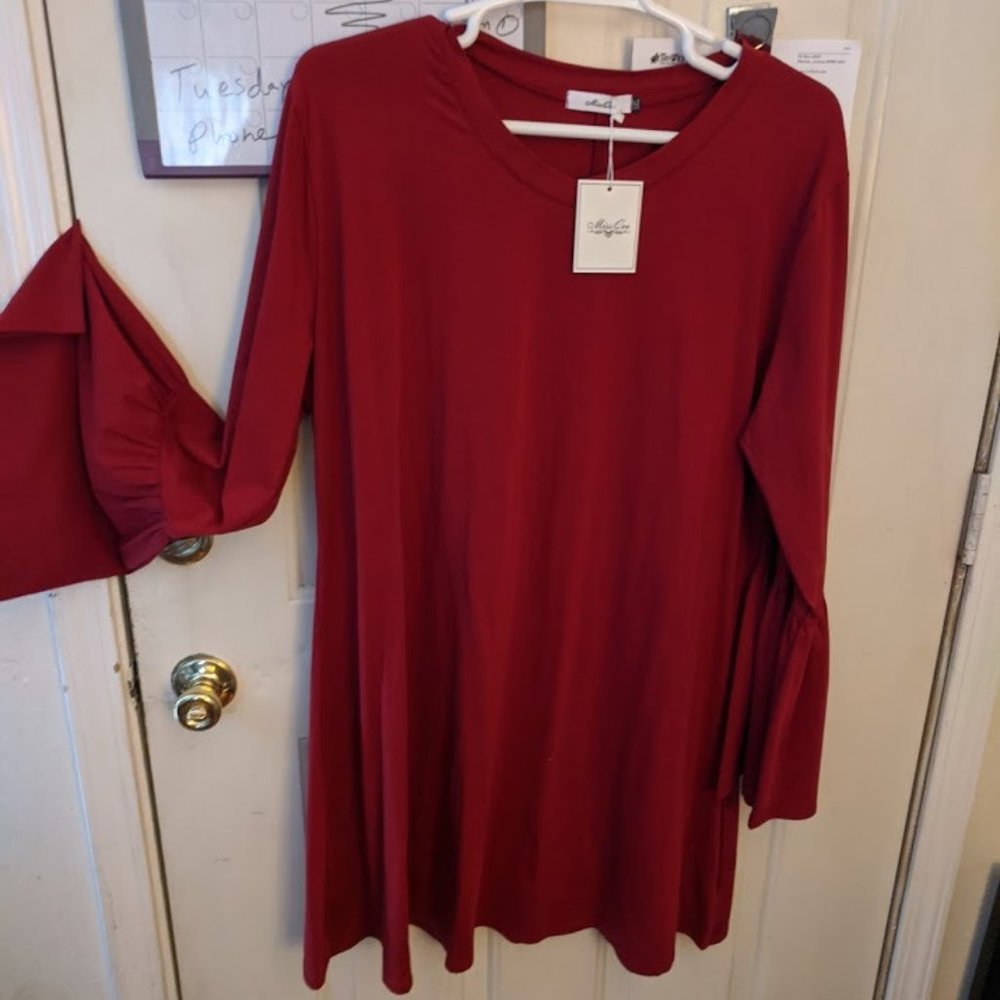 Pretty Mod Dress with Bell Sleeves